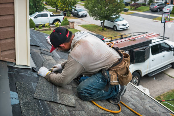 Professional Roof Inspection technician working in Blue Grass, IA